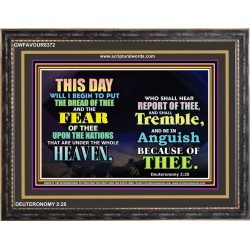 YOUR ENIMIES SHALL TREMBLE   Framed Christian Wall Art   (GWFAVOUR8372)   "45x33"