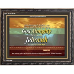 AND I APPEARED UNTO ABRAHAM   Bible Verse Frame Online   (GWFAVOUR840)   