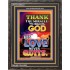 LOVE NEVER QUITS   Framed Bible Verses   (GWFAVOUR8441)   "33x45"