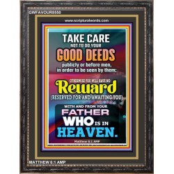 YOUR FATHER WHO IS IN HEAVEN    Scripture Wooden Frame   (GWFAVOUR8550)   "33x45"