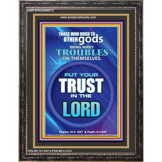 TRUST IN THE LORD   Framed Bible Verse   (GWFAVOUR8573)   