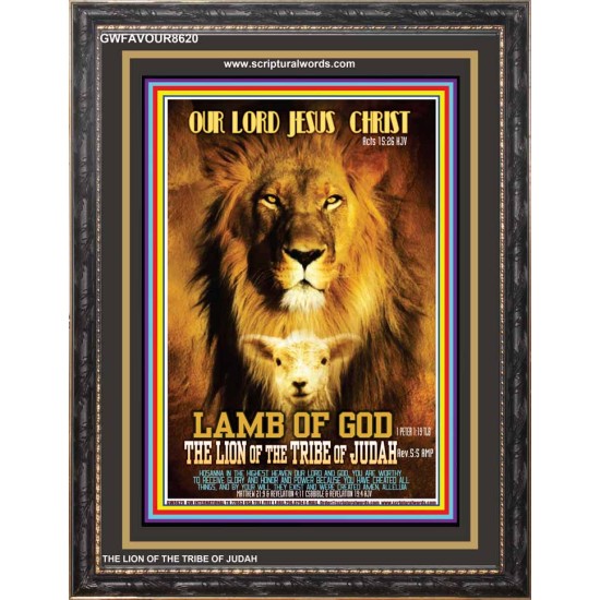 OUR LORD JESUS CHRIST THE LAMB OF GOD   Scriptural Portrait Acrylic Glass Frame   (GWFAVOUR8620)   