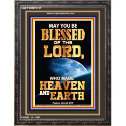 WHO MADE HEAVEN AND EARTH   Encouraging Bible Verses Framed   (GWFAVOUR8735)   "33x45"