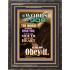 OBEY THE WORD OF GOD   Frame Bible Verse   (GWFAVOUR8743)   "33x45"