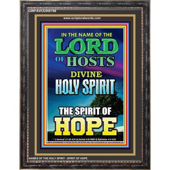 THE SPIRIT OF HOPE   Bible Verses Wall Art Acrylic Glass Frame   (GWFAVOUR8798)   