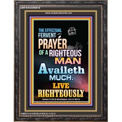 PRAYERS OF THE RIGHTEOUS AVAILETH MUCH   Picture Frame   (GWFAVOUR8818)   