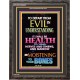 WISDOM IS HEALTH   Inspirational Wall Art Frame   (GWFAVOUR8833)   