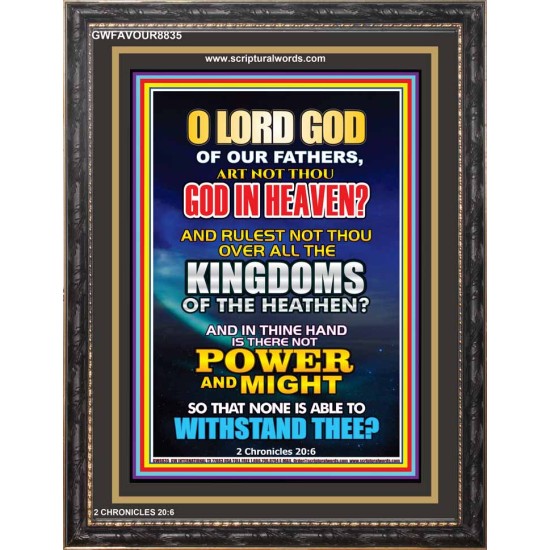 POWER AND MIGHT   Inspirational Wall Art Wooden Frame   (GWFAVOUR8835)   