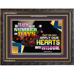 APPLY OUR HEARTS TO WISDOM   Acrylic Frame Picture   (GWFAVOUR8912)   