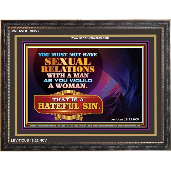 SEXUAL IMMORALITY   Kitchen Wall Dcor   (GWFAVOUR8953)   