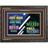 A JUST MAN SHALL RISE   Framed Bible Verse   (GWFAVOUR8967)   "45x33"