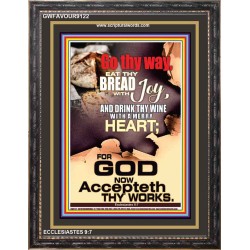 A MERRY HEART   Large Frame Scripture Wall Art   (GWFAVOUR9122)   "33x45"