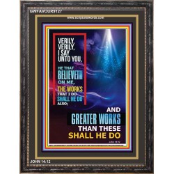 VERILY VERILY I SAY TO YOU   Frame Bible Verses Online   (GWFAVOUR9127)   "33x45"