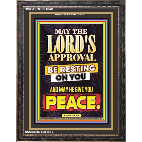 MAY HE GIVE YOU PEACE   Framed Scripture Art   (GWFAVOUR9164B)   