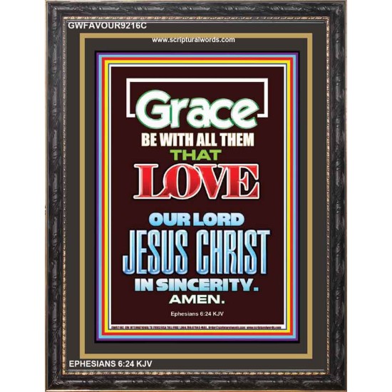 LOVE THE LORD   Contemporary Christian Wall Art   (GWFAVOUR9216C)   