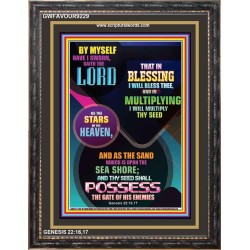 POSSESS THE GATE OF HIS ENIMIES   Inspirational Wall Art Frame   (GWFAVOUR9229)   