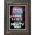 PRAIS GOD WITH A LOUD VOICE   Scripture Art Acrylic Glass Frame   (GWFAVOUR9233)   "33x45"