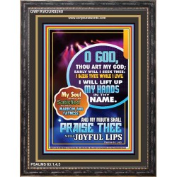 PRAISE GOD WITH JOYFUL LIPS   Christian Paintings Acrylic Glass Frame   (GWFAVOUR9240)   