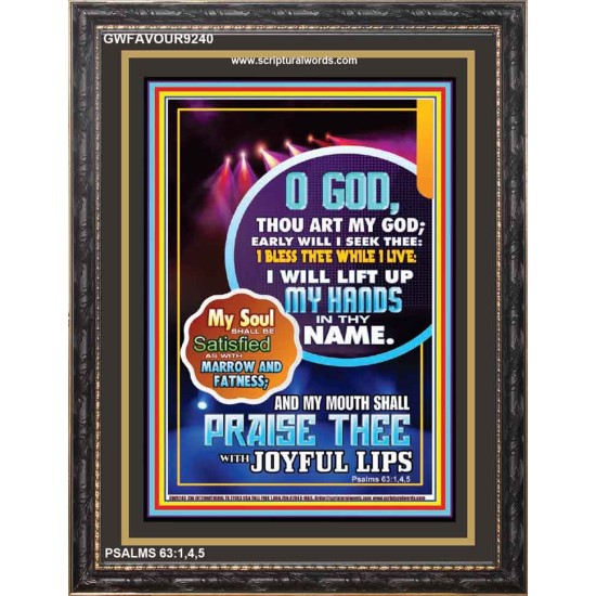 PRAISE GOD WITH JOYFUL LIPS   Christian Paintings Acrylic Glass Frame   (GWFAVOUR9240)   