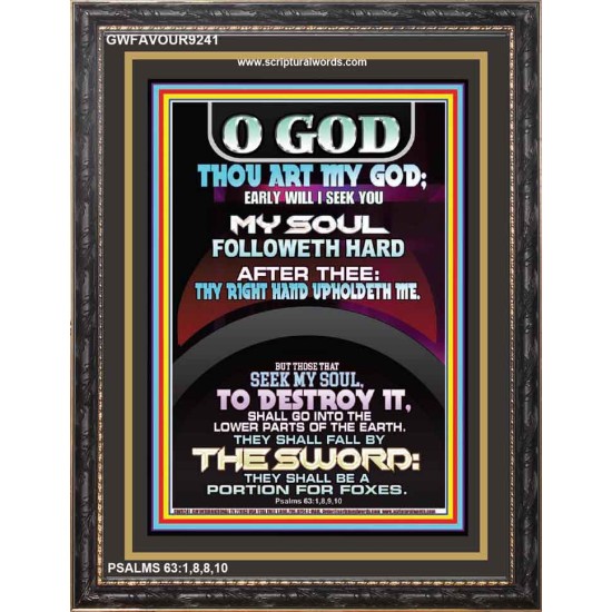 O GOD YOU ARE MY GOD   Contemporary Christian Art Acrylic Glass Frame   (GWFAVOUR9241)   