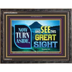 SEE THIS GREAT SIGHT    Custom Frame Scriptures   (GWFAVOUR9333)   