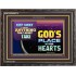 WHAT IS GOD'S PLACE IN YOUR HEART   Large Framed Scripture Wall Art   (GWFAVOUR9379)   "45x33"