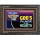 WHAT IS GOD'S PLACE IN YOUR HEART   Large Framed Scripture Wall Art   (GWFAVOUR9379)   