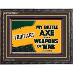 WEAPONS OF WAR   Christian Quotes Framed   (GWFAVOUR9434)   "45x33"