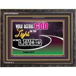 WALK BEFORE GOD IN THE LIGHT OF LIVING   Christian Artwork   (GWFAVOUR9450)   "45x33"