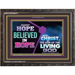 AGAINST HOPE BELIEVED IN HOPE   Bible Scriptures on Forgiveness Frame   (GWFAVOUR9473)   "45x33"