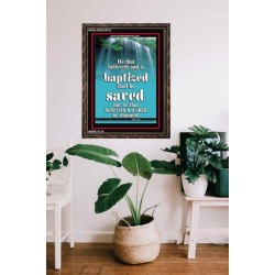 BAPTIZED AND BE SAVED   Bible Verse Frame for Home   (GWGLORIOUS015)   