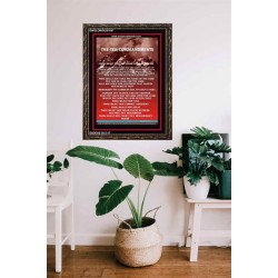 THE TEN COMMANDMENTS   Framed Business Entrance Lobby Wall Decoration    (GWGLORIOUS1097)   