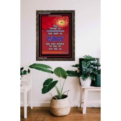 WISER THAN MINE ENEMIES   Scriptural Portrait Wooden Frame   (GWGLORIOUS1590A)   "33x45"