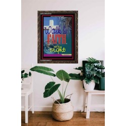 WALK BY FAITH   Inspirational Wall Art Wooden Frame   (GWGLORIOUS1631)   "33x45"