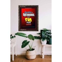 AWAKE TO RIGHTEOUSNESS   Christian Framed Wall Art   (GWGLORIOUS3009)   