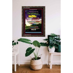 UNRIGHTEOUS SHALL NOT INHERIT THE KINGDOM   Large Framed Scripture Wall Art   (GWGLORIOUS3204)   "33x45"