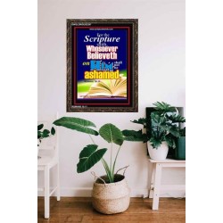 WHOSOEVER BELIEVETH   Acrylic Glass Frame Scripture Art   (GWGLORIOUS3297)   "33x45"