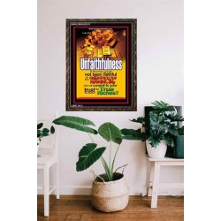 TRUE RICHES   Acrylic Glass Frame Scripture Art   (GWGLORIOUS3371)   "33x45"