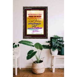 WORD OR DEED   Framed Bible Verse   (GWGLORIOUS4126)   