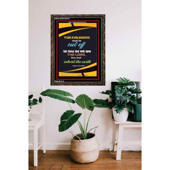 WAIT UPON THE LORD   Inspirational Bible Verse Frame   (GWGLORIOUS4783)   