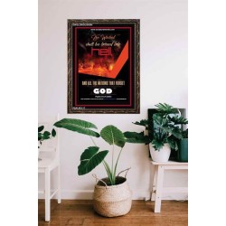 THE WICKED SHALL BE TURNED INTO HELL   Large Frame Scripture Wall Art   (GWGLORIOUS4994)   