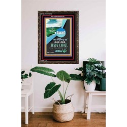 AWAIT THE MERCY OF OUR LORD JESUS CHRIST   Bible Scriptures on Forgiveness Acrylic Glass Frame   (GWGLORIOUS5360)   