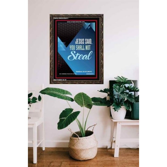 YOU SHALL NOT STEAL   Bible Verses Framed for Home Online   (GWGLORIOUS5411)   
