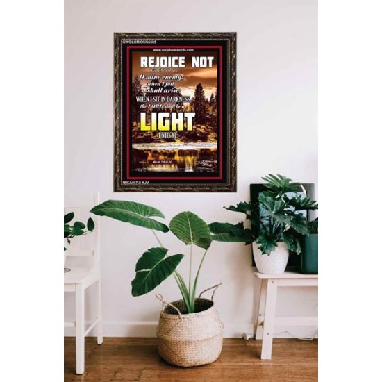 A LIGHT   Scripture Art Acrylic Glass Frame   (GWGLORIOUS6385)   