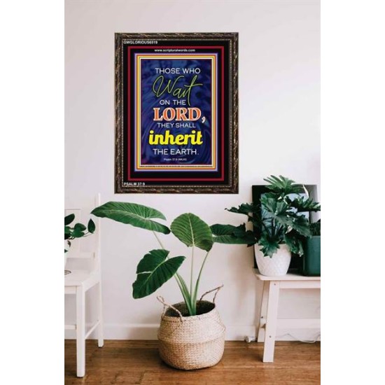 WAIT ON THE LORD   contemporary Christian Art Frame   (GWGLORIOUS6519)   