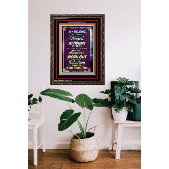 WORK OUT YOUR SALVATION   Christian Quote Frame   (GWGLORIOUS6777)   