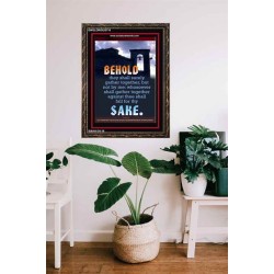 WHOSOEVER SHALL GATHER THEE    Large Framed Scriptural Wall Art   (GWGLORIOUS710)   