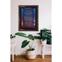 WORD OF GOD IS TWO EDGED SWORD   Framed Scripture Dcor   (GWGLORIOUS735)   "33x45"