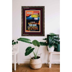 YOUR NAME WRITTEN  IN GODS PALMS   Bible Verse Frame for Home Online   (GWGLORIOUS8708)   "33x45"