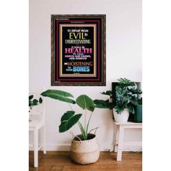 WISDOM IS HEALTH   Inspirational Wall Art Frame   (GWGLORIOUS8833)   